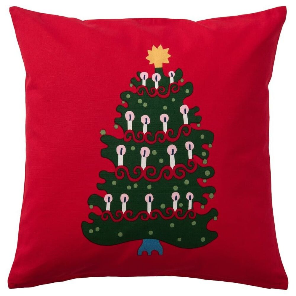 IKEA Cushion Cover Pillow Red Christmas Tree 606.433.29 NEW Vinterfint 20x20"